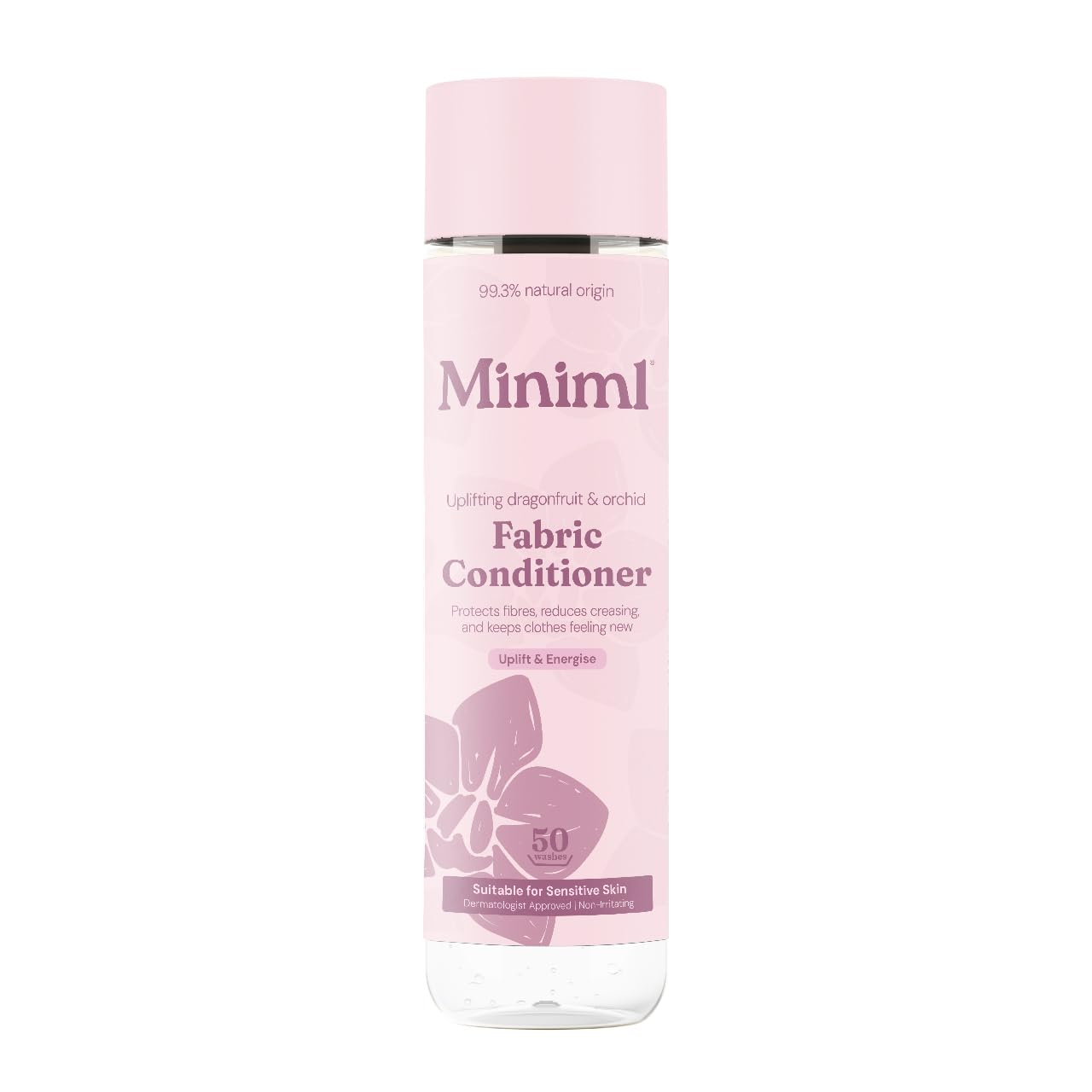 Miniml Natural Fabric Softener & Conditioner 5L Refill - Pink Dragonfruit & Orchid Scented All Natural Fabric Softener for Sensitive Skin - 100% Vegan & Cruelty Free (250 Washes)