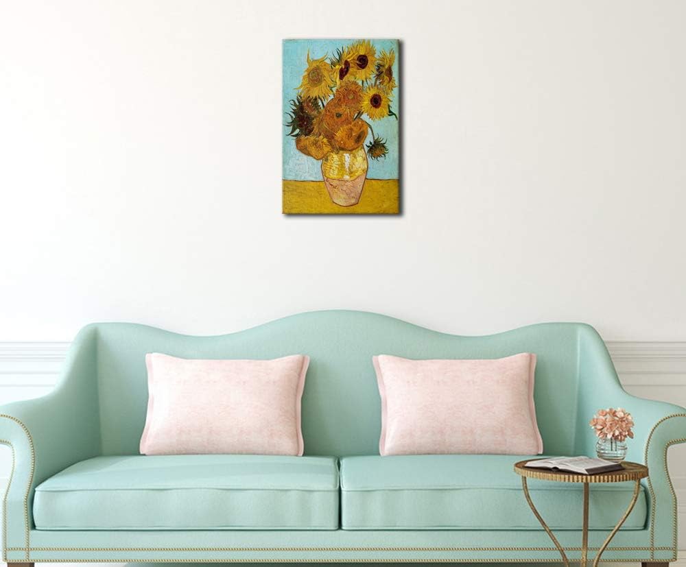 Wieco Art Sunflower by Vincent Van Gogh Oil Paintings Reproduction Modern Floral Giclee Canvas Prints Artwork Flowers Pictures on Canvas Wall Art for Home office Decorations