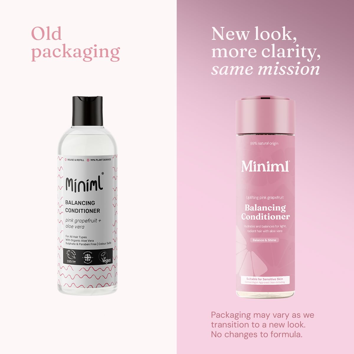 Miniml Natural Hair Conditioner Eco Friendly - Refill Nourishing Coconut Men and Womens Sensitive Scalp & Skin Cruelty Free Vegan Formula - For Greasy, Curly, Dry Hair, 5L (Pack of 1)
