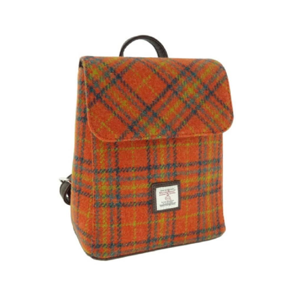 Glen Appin Harris Tweed 'Tummel' Mini Backpack (Colour 15 Green)