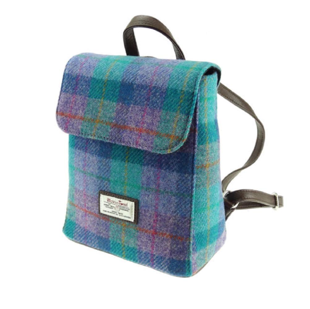 Glen Appin Harris Tweed 'Tummel' Mini Backpack (Colour 15 Green)