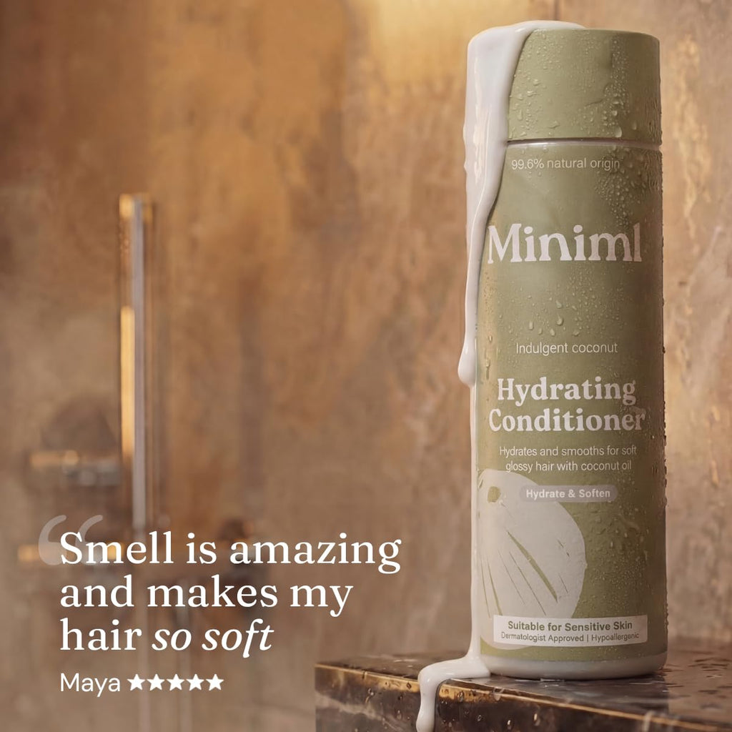 Miniml Natural Hair Conditioner Eco Friendly - Refill Nourishing Coconut Men and Womens Sensitive Scalp & Skin Cruelty Free Vegan Formula - For Greasy, Curly, Dry Hair, 5L (Pack of 1)