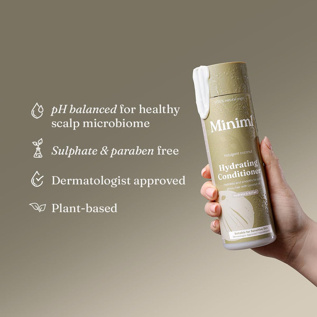 Miniml Natural Hair Conditioner Eco Friendly - Refill Nourishing Coconut Men and Womens Sensitive Scalp & Skin Cruelty Free Vegan Formula - For Greasy, Curly, Dry Hair, 5L (Pack of 1)