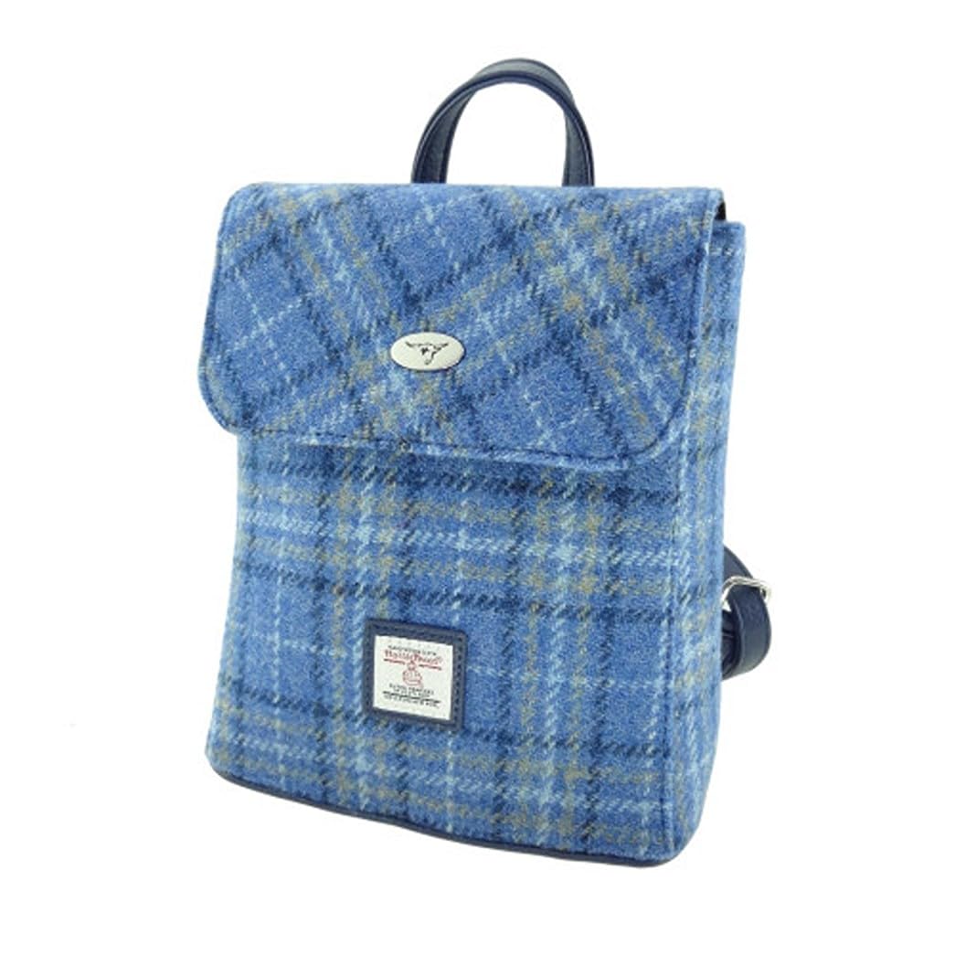 Glen Appin Harris Tweed 'Tummel' Mini Backpack (Colour 15 Green)