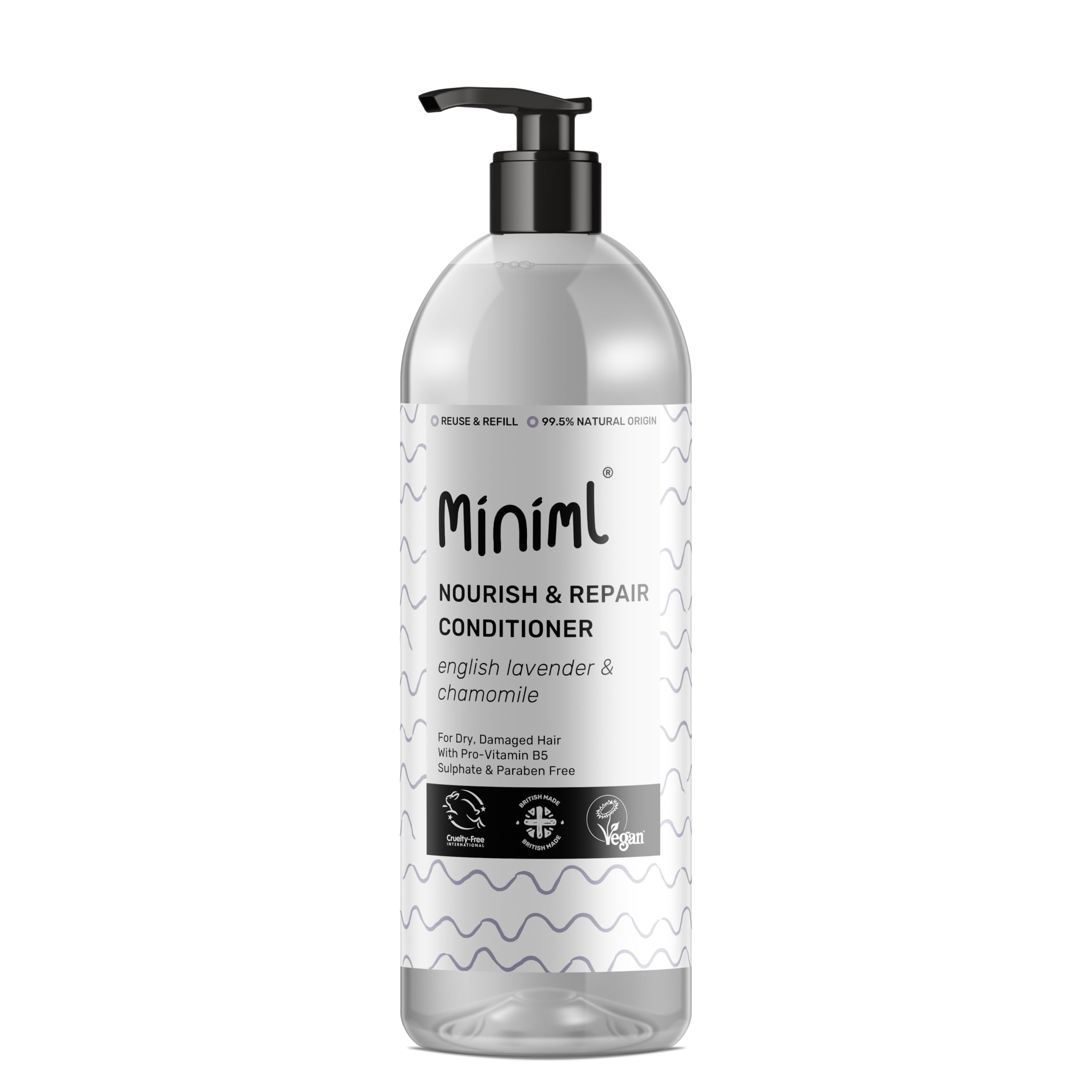 Miniml Natural Hair Conditioner Eco Friendly - Refill Nourishing Coconut Men and Womens Sensitive Scalp & Skin Cruelty Free Vegan Formula - For Greasy, Curly, Dry Hair, 5L (Pack of 1)