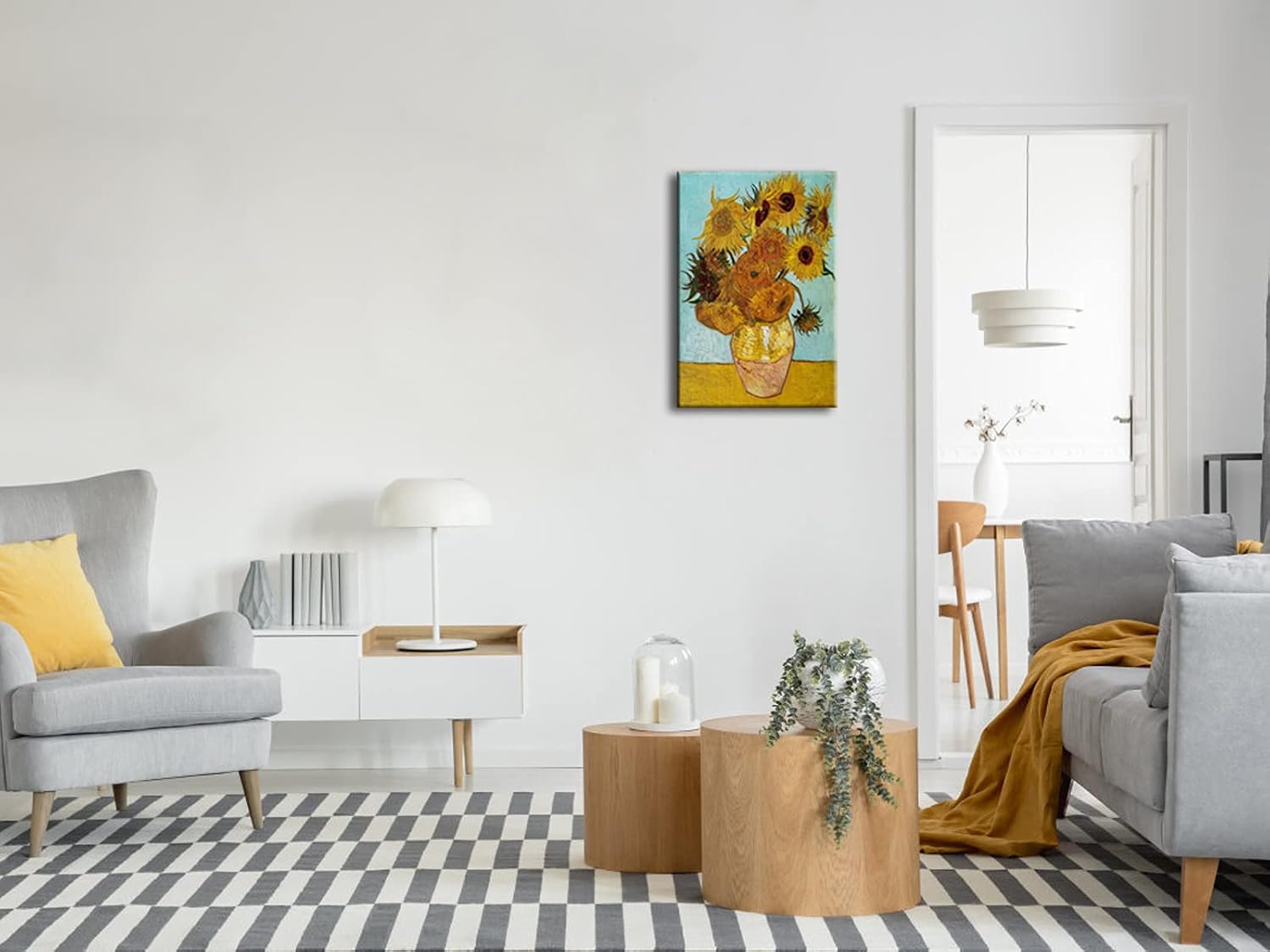 Wieco Art Sunflower by Vincent Van Gogh Oil Paintings Reproduction Modern Floral Giclee Canvas Prints Artwork Flowers Pictures on Canvas Wall Art for Home office Decorations