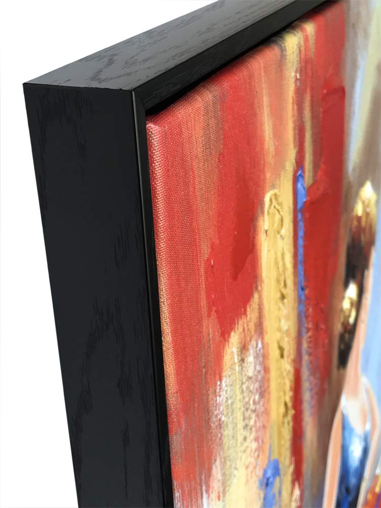 Wieco Art - Flying Skirt Modern Stretched and Framed Artwork Abstract Dancing People Oil Paintings on Canvas Wall Art Ready to Hang for Living Room Bedroom Home Decorations Wall Decor