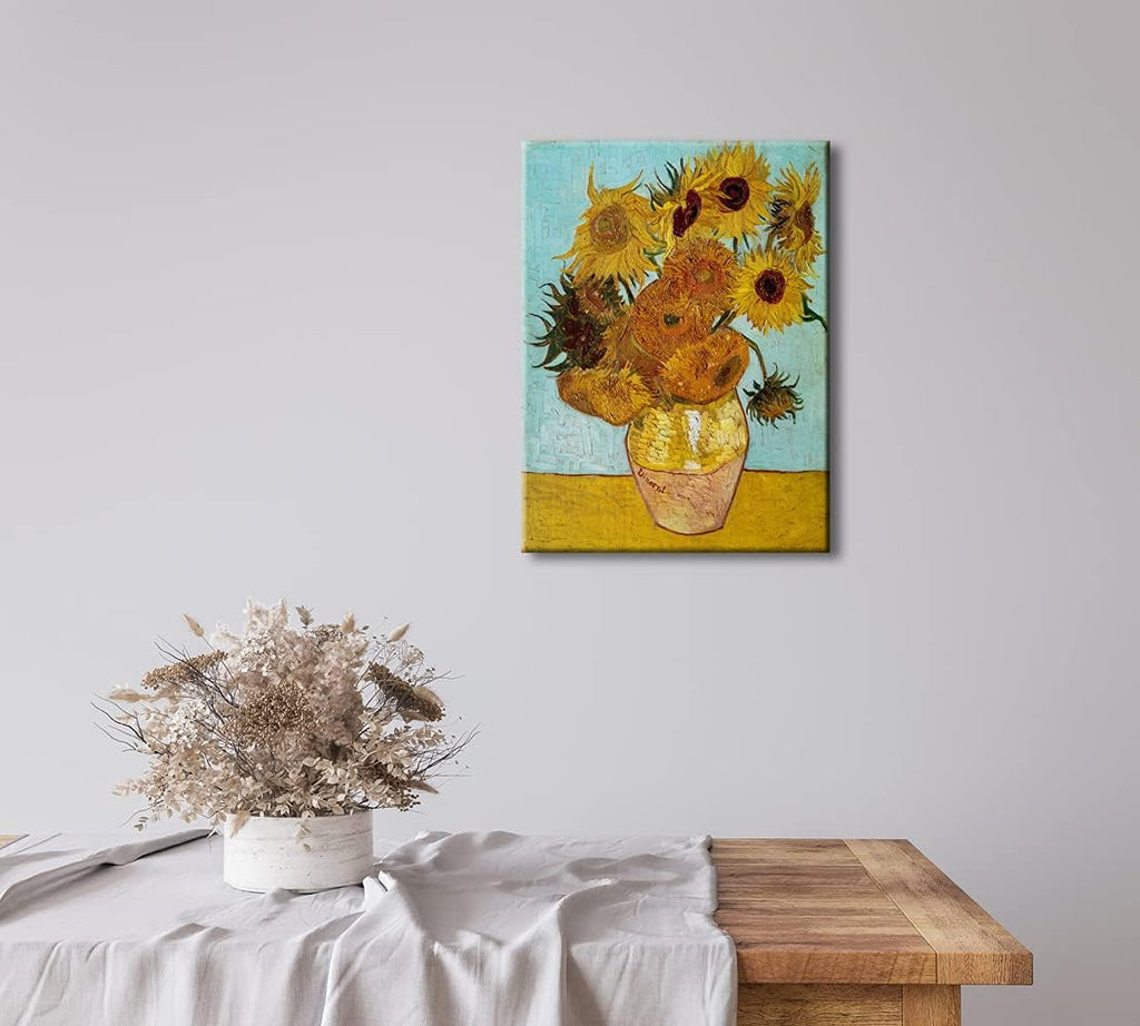 Wieco Art Sunflower by Vincent Van Gogh Oil Paintings Reproduction Modern Floral Giclee Canvas Prints Artwork Flowers Pictures on Canvas Wall Art for Home office Decorations