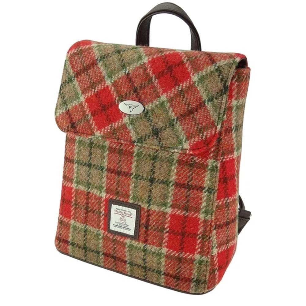 Glen Appin Harris Tweed 'Tummel' Mini Backpack (Colour 15 Green)