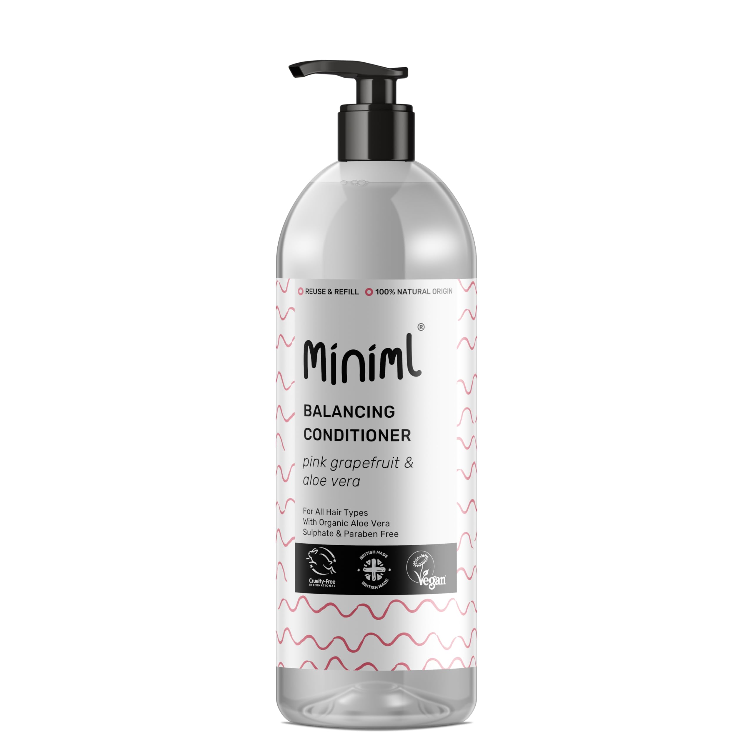 Miniml Natural Hair Conditioner Eco Friendly - Refill Nourishing Coconut Men and Womens Sensitive Scalp & Skin Cruelty Free Vegan Formula - For Greasy, Curly, Dry Hair, 5L (Pack of 1)