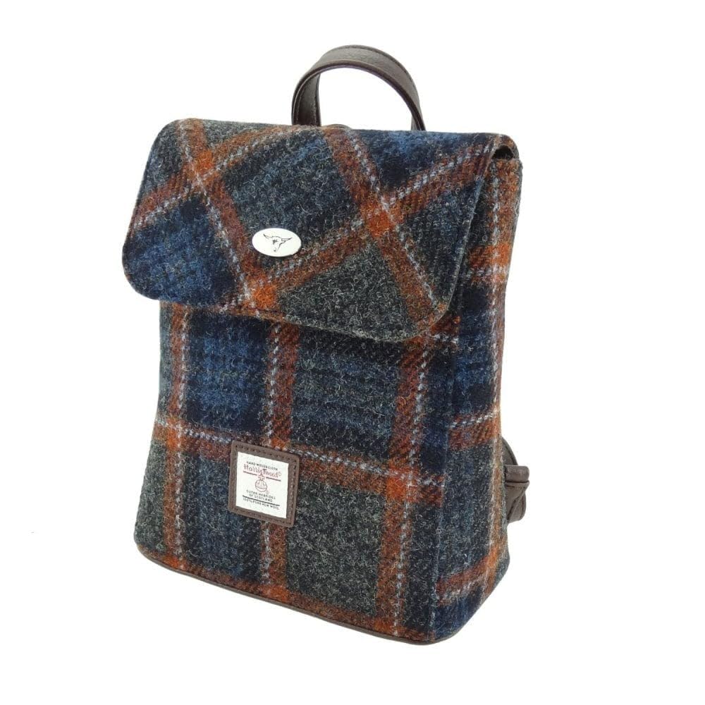 Glen Appin Harris Tweed 'Tummel' Mini Backpack (Colour 15 Green)