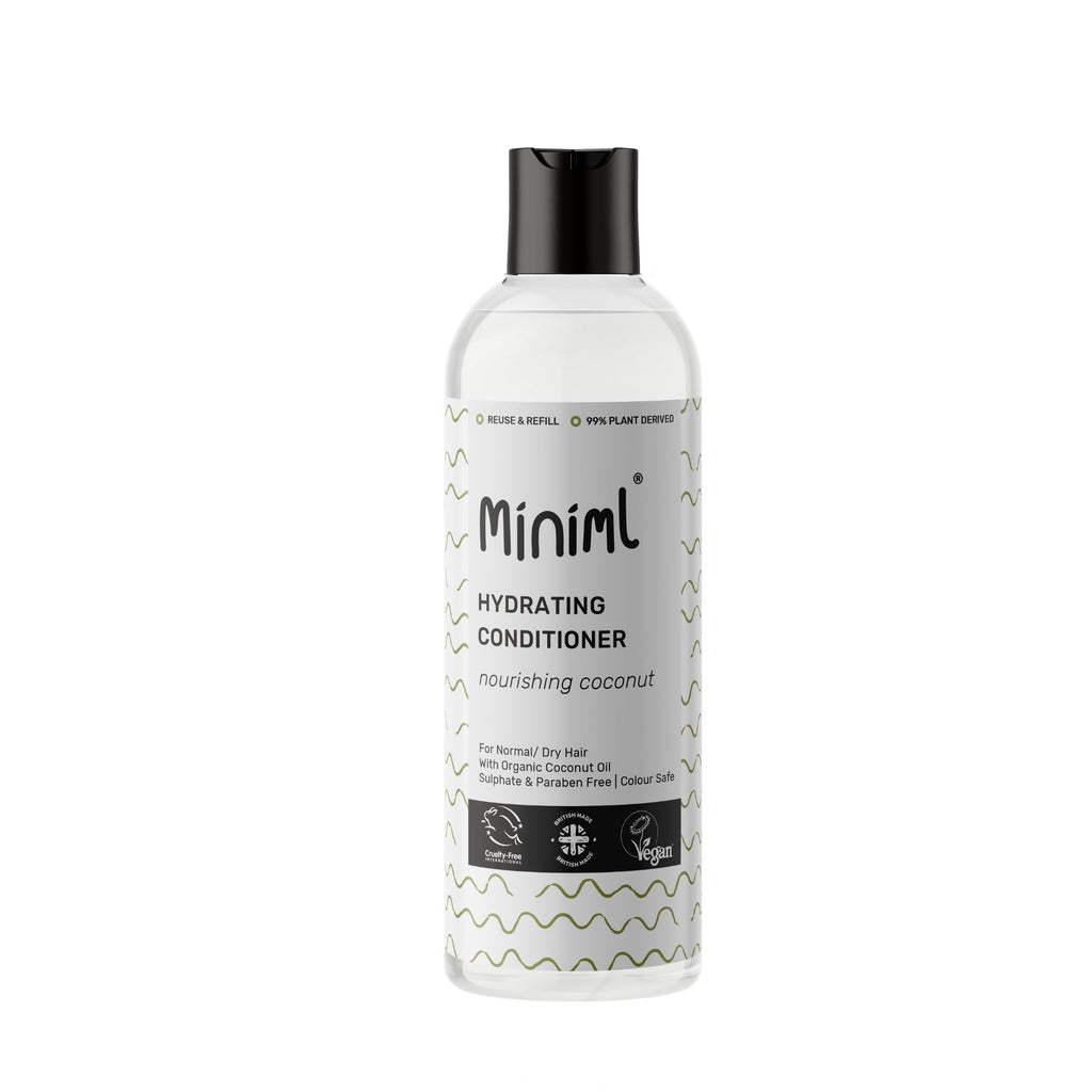 Miniml Natural Hair Conditioner Eco Friendly - Refill Nourishing Coconut Men and Womens Sensitive Scalp & Skin Cruelty Free Vegan Formula - For Greasy, Curly, Dry Hair, 5L/1L(Pack of 1)