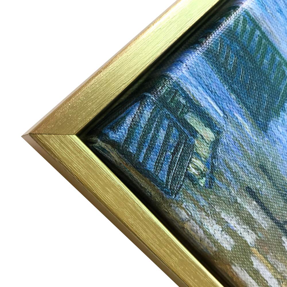 Wieco Art Framed Art Canvas Prints of Cafe Terrace at Night Canvas Prints Wall Art by Van Gogh Paintings Reproduction Abstract Artwork for Wall Decor Golden Frame