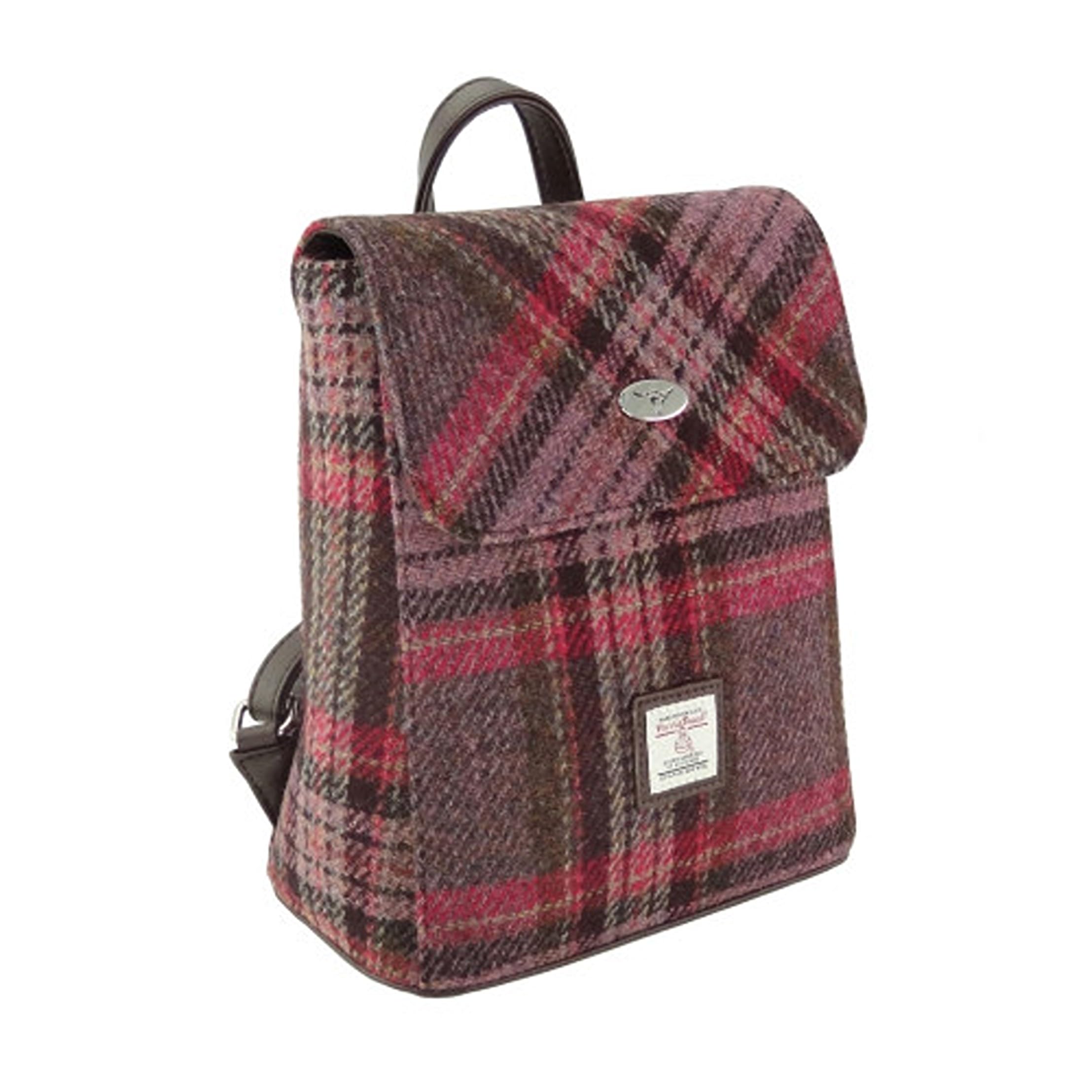 Glen Appin Harris Tweed 'Tummel' Mini Backpack (Colour 15 Green)