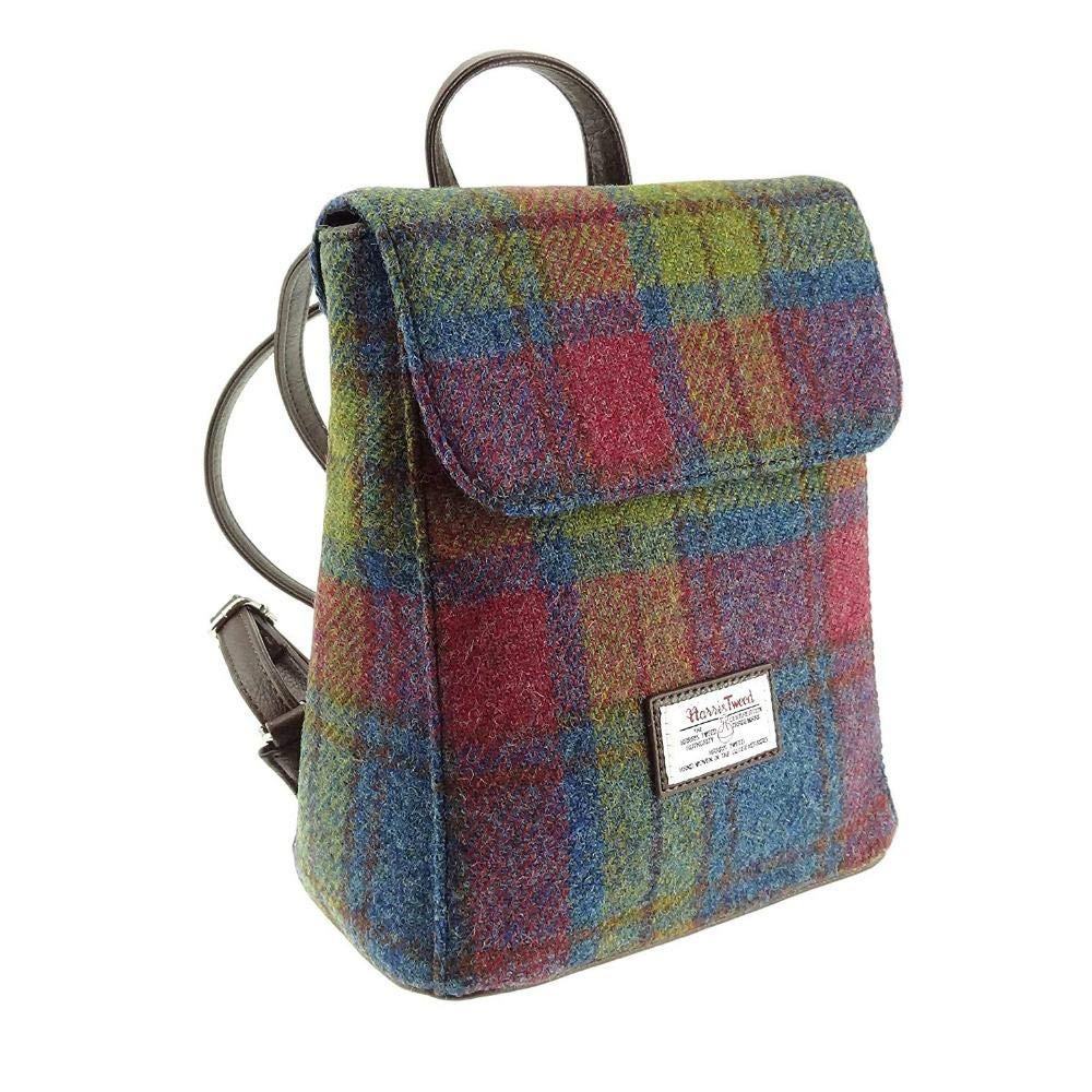 Glen Appin Harris Tweed 'Tummel' Mini Backpack (Colour 15 Green)
