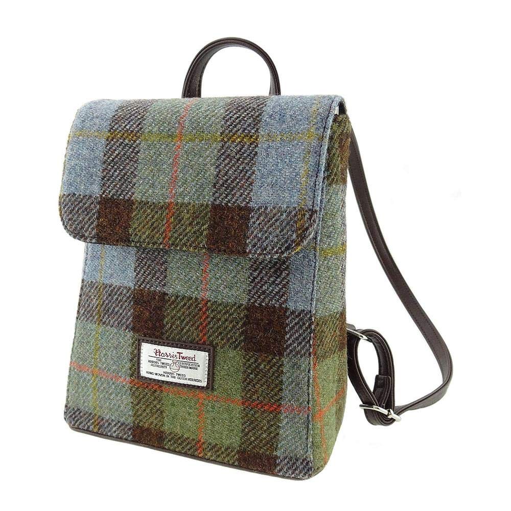 Glen Appin Harris Tweed 'Tummel' Mini Backpack (Colour 15 Green)