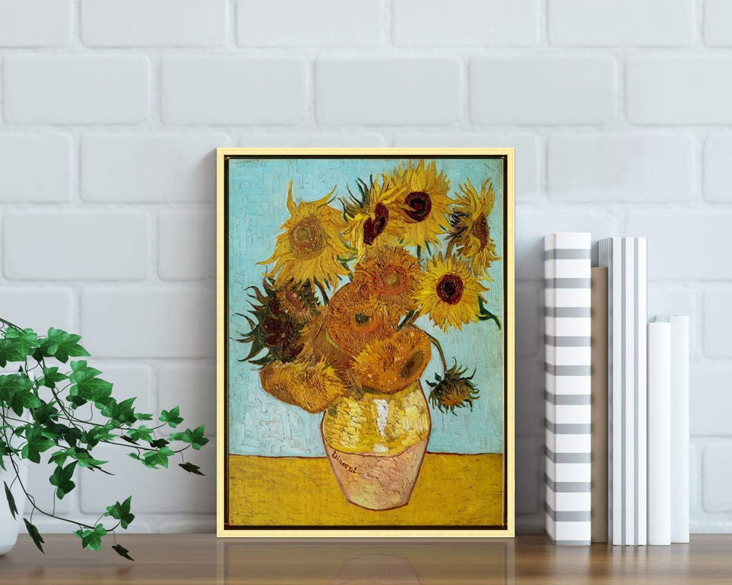 Wieco Art Sunflower by Vincent Van Gogh Oil Paintings Reproduction Modern Floral Giclee Canvas Prints Artwork Flowers Pictures on Canvas Wall Art for Home office Decorations