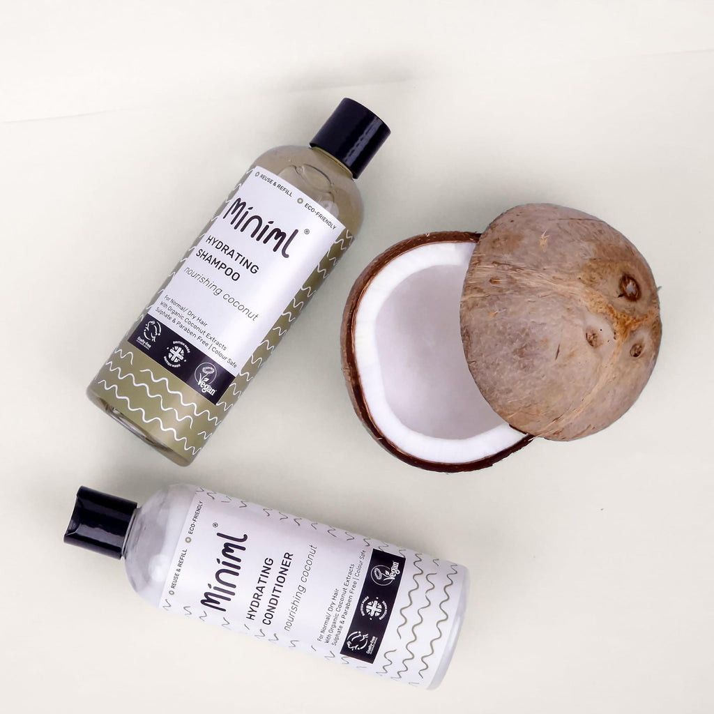Miniml Natural Hair Conditioner Eco Friendly - Refill Nourishing Coconut Men and Womens Sensitive Scalp & Skin Cruelty Free Vegan Formula - For Greasy, Curly, Dry Hair, 5L (Pack of 1)