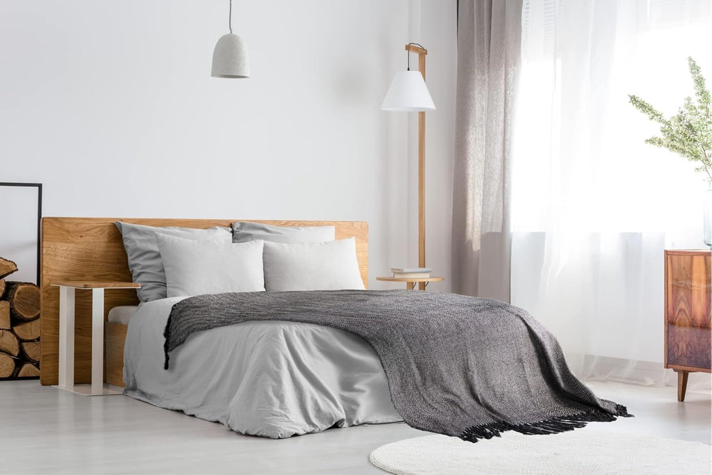 Emma Barclay Herringbone - Recycled Cotton Patterned Chair Sofa Setee Bed Throw Over Blanket in Natural - 50x60 (127x152cm)