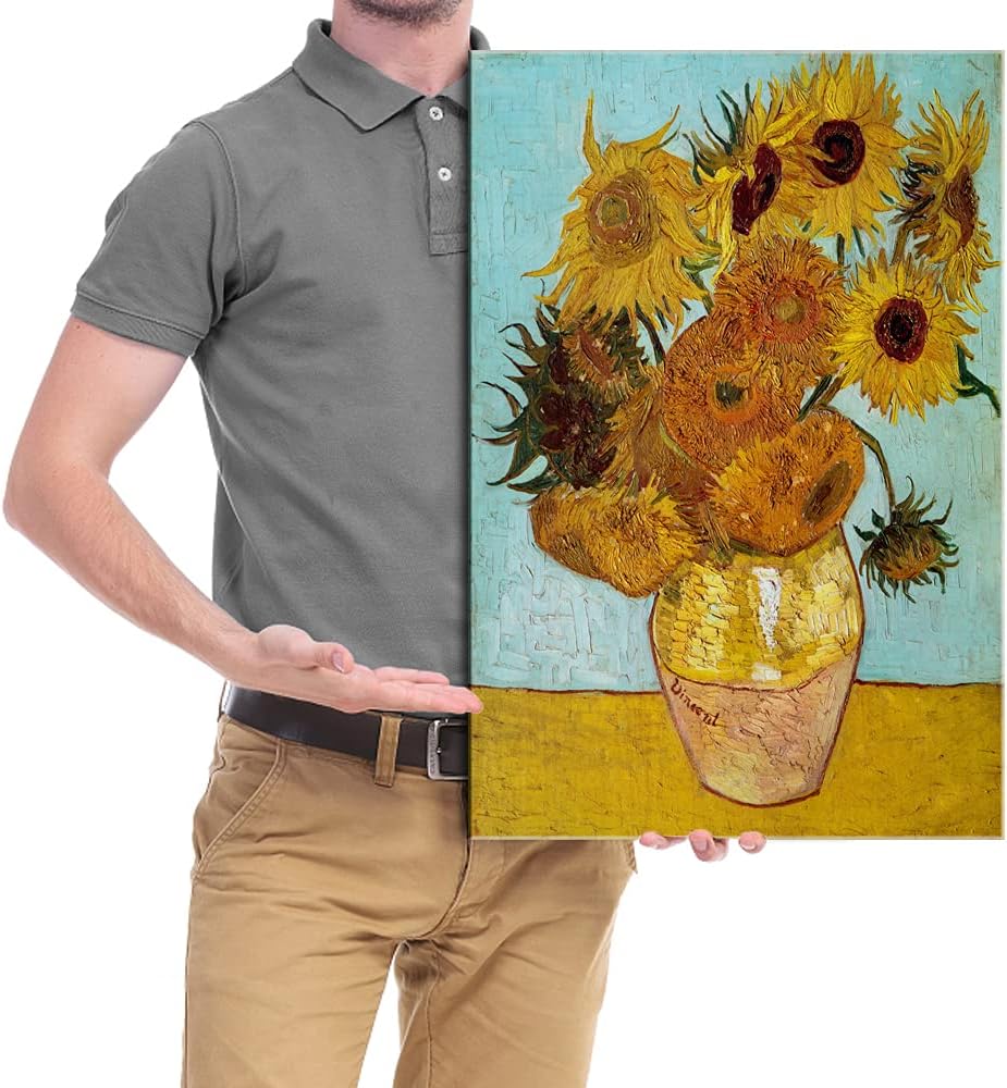 Wieco Art Sunflower by Vincent Van Gogh Oil Paintings Reproduction Modern Floral Giclee Canvas Prints Artwork Flowers Pictures on Canvas Wall Art for Home office Decorations