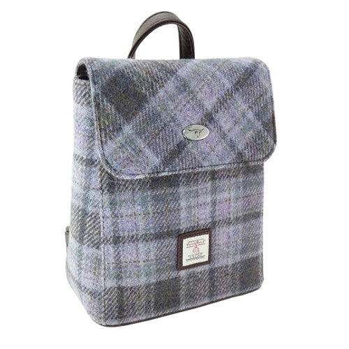 Glen Appin Harris Tweed 'Tummel' Mini Backpack (Colour 15 Green)