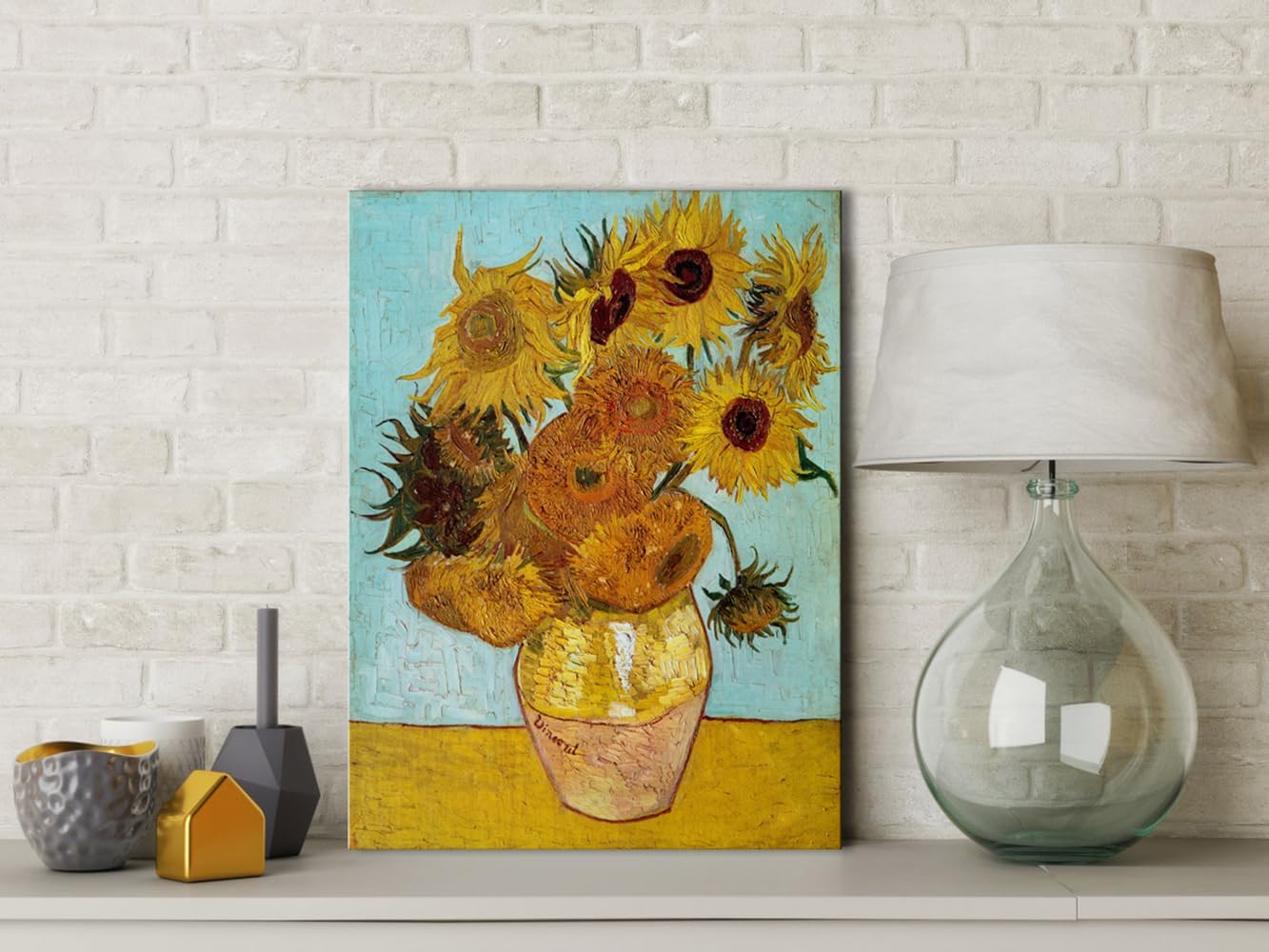 Wieco Art Sunflower by Vincent Van Gogh Oil Paintings Reproduction Modern Floral Giclee Canvas Prints Artwork Flowers Pictures on Canvas Wall Art for Home office Decorations