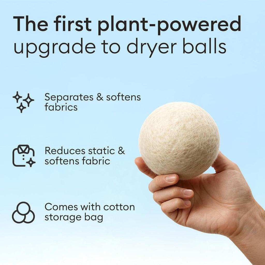 Vove Natural Hemp Tumble Dryer Balls, Pack of 4 - 5X More Absorbent VS Wool - Upto 35% Faster, Fabric Conditioner, Cuts Creases & Static, Reusable Hypoallergenic, Eco Friendly