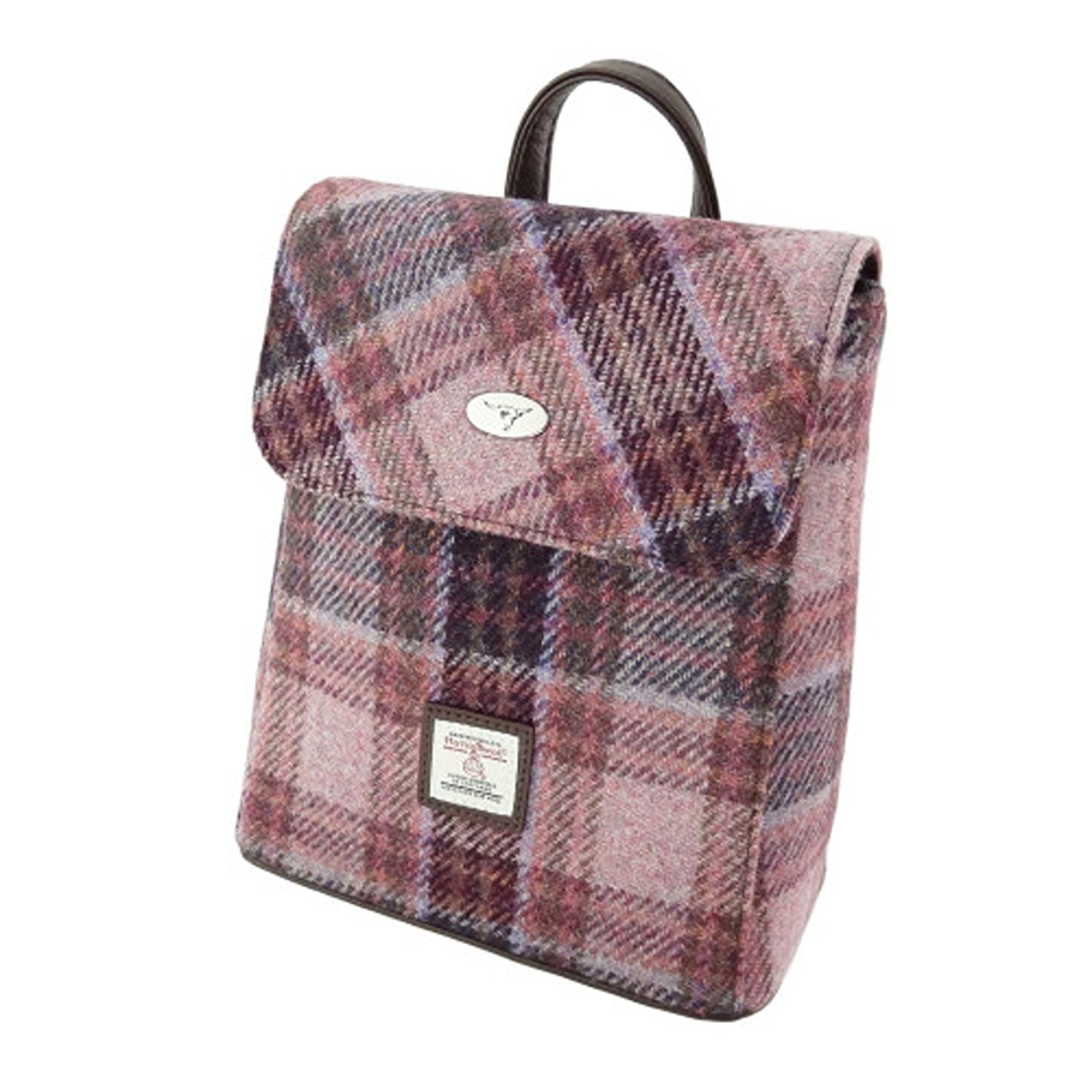 Glen Appin Harris Tweed 'Tummel' Mini Backpack (Colour 15 Green)
