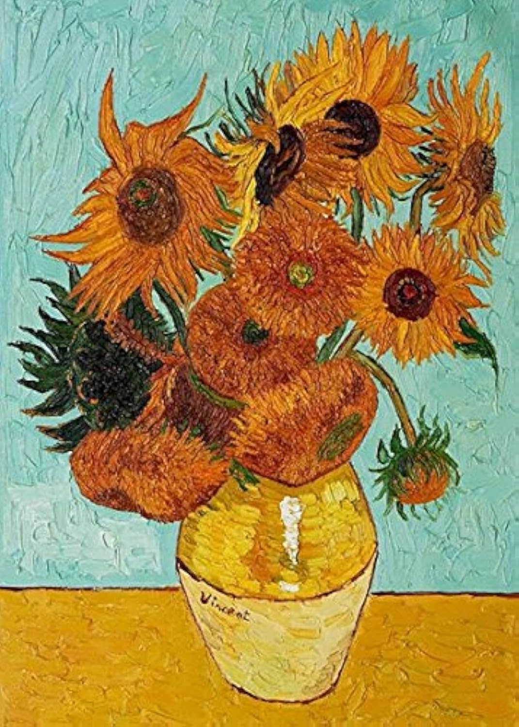 Wieco Art Sunflower by Vincent Van Gogh Oil Paintings Reproduction Modern Floral Giclee Canvas Prints Artwork Flowers Pictures on Canvas Wall Art for Home office Decorations
