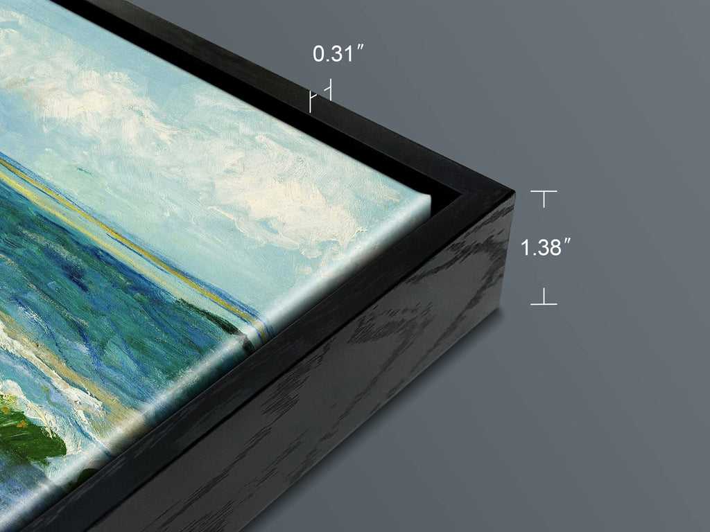 Wieco Art - Seascape at Saintes Maries by Vincent Van Gogh Oil Paintings Reproduction Classical Giclee Canvas Prints Artwork Ocean Pictures Paintings on Canvas Wall Art for Bedroom Home Decorations