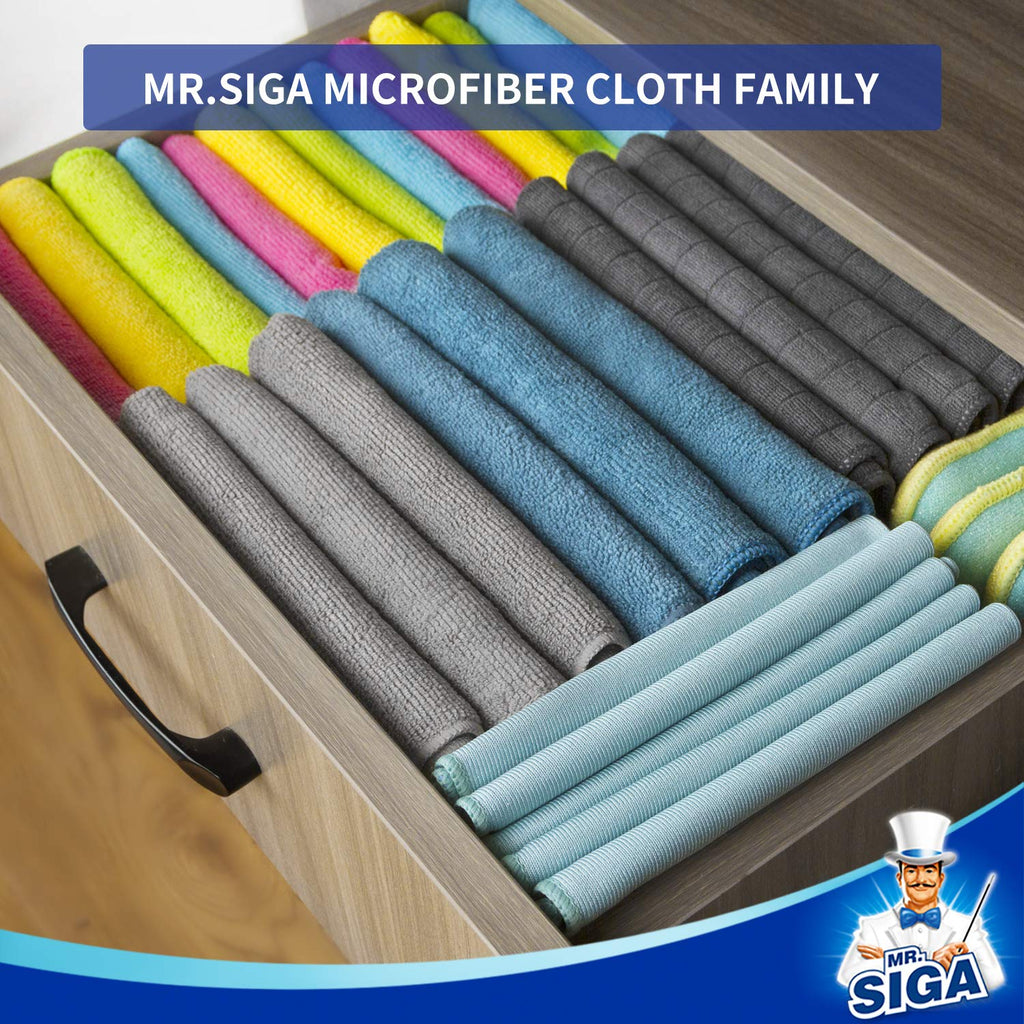 MR.SIGA Microfibre Cleaning Cloth, Pack of 24, Size:12.6" x 12.6" (32X32CM)