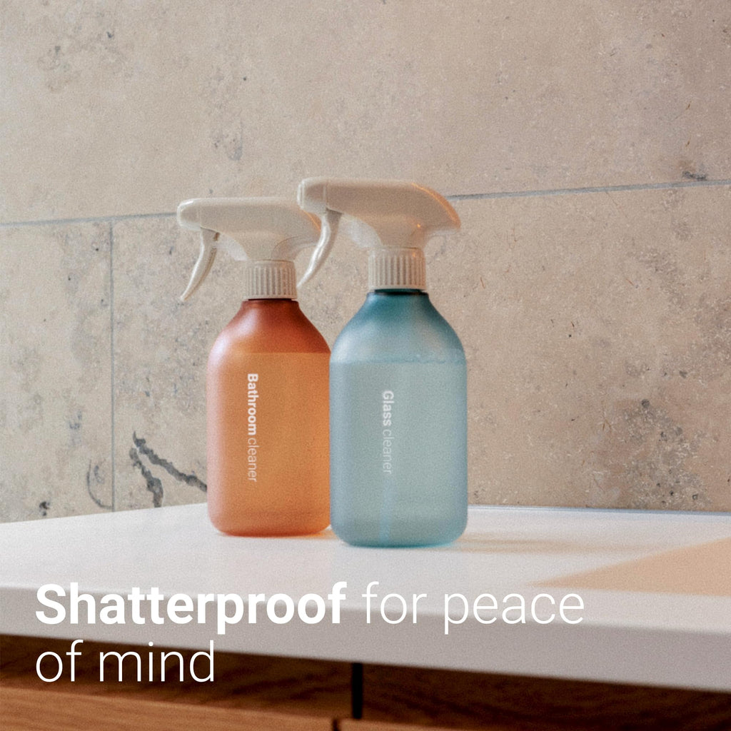 Vove | Premium Reusable Cleaner Bottles | 3 pack | 100% Recycled bottle | Leakproof Trigger Sprayer | Scandi design | Eco-Friendly | Long Lasting | 500ml / 17fl oz | For Cleaning