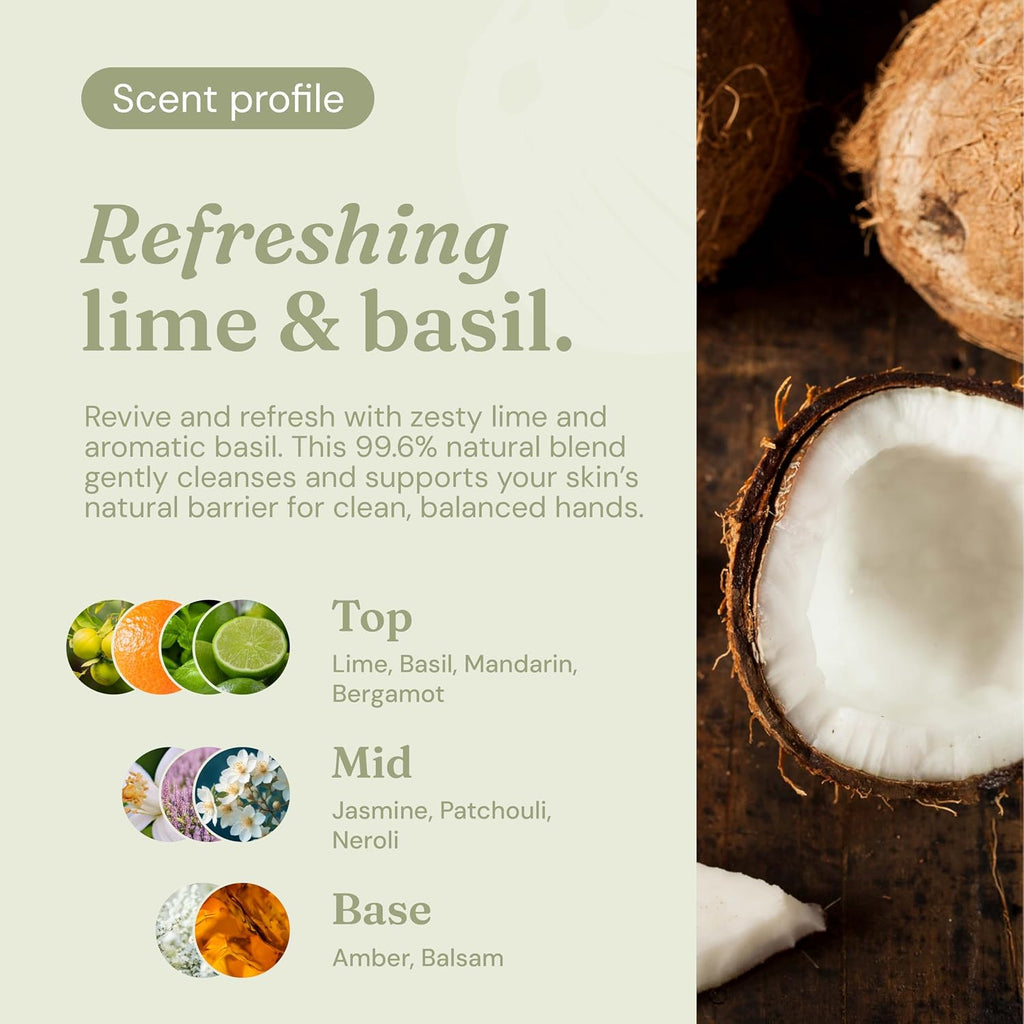 Miniml Hand Soap Wash Liquid 5L Refill - Lime, Basil & Mandarin Infused Hand, Skin & Body Wash Gel for Soft and Sensitive Skin Care - 100% Vegan & Cruelty Free