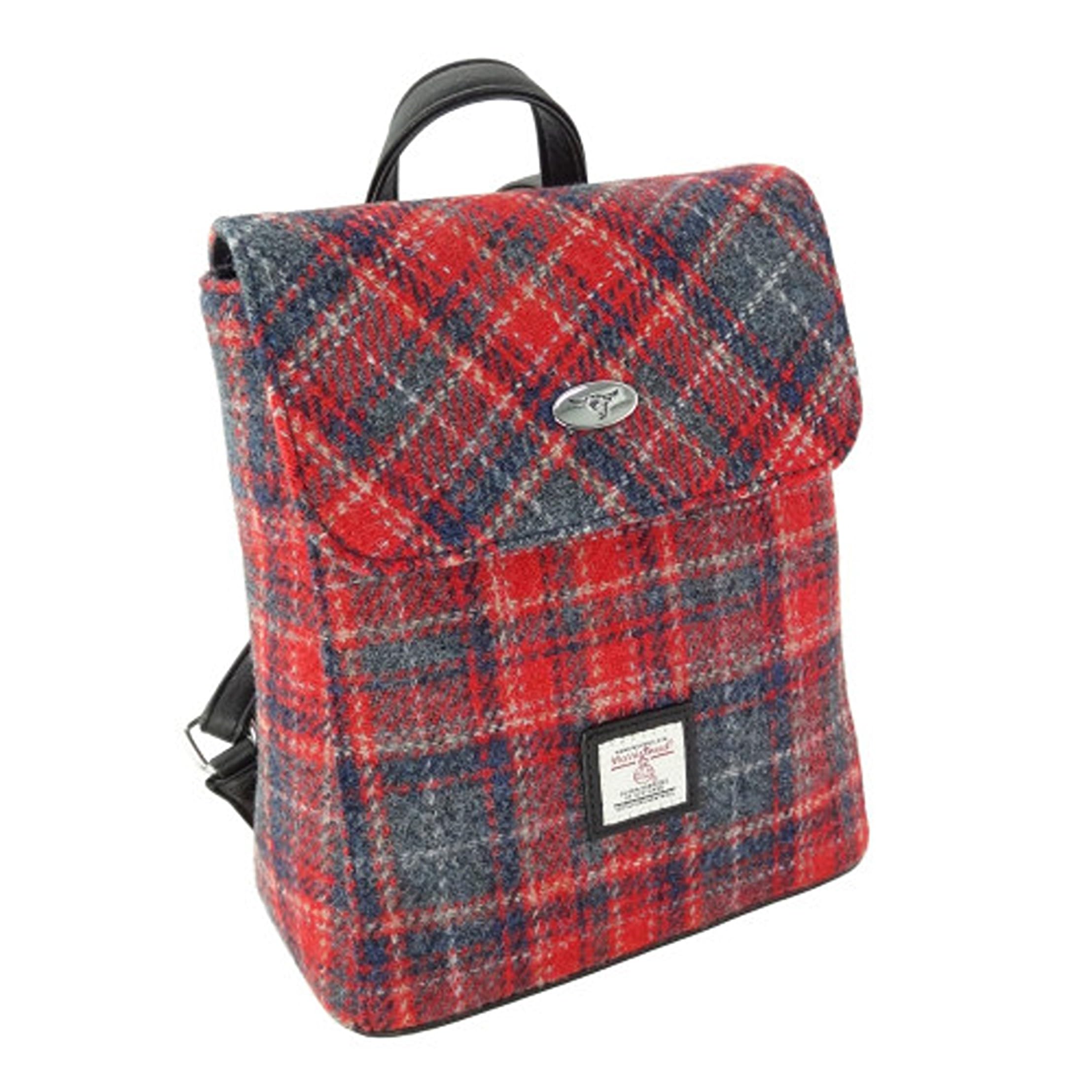 Glen Appin Harris Tweed 'Tummel' Mini Backpack (Colour 15 Green)