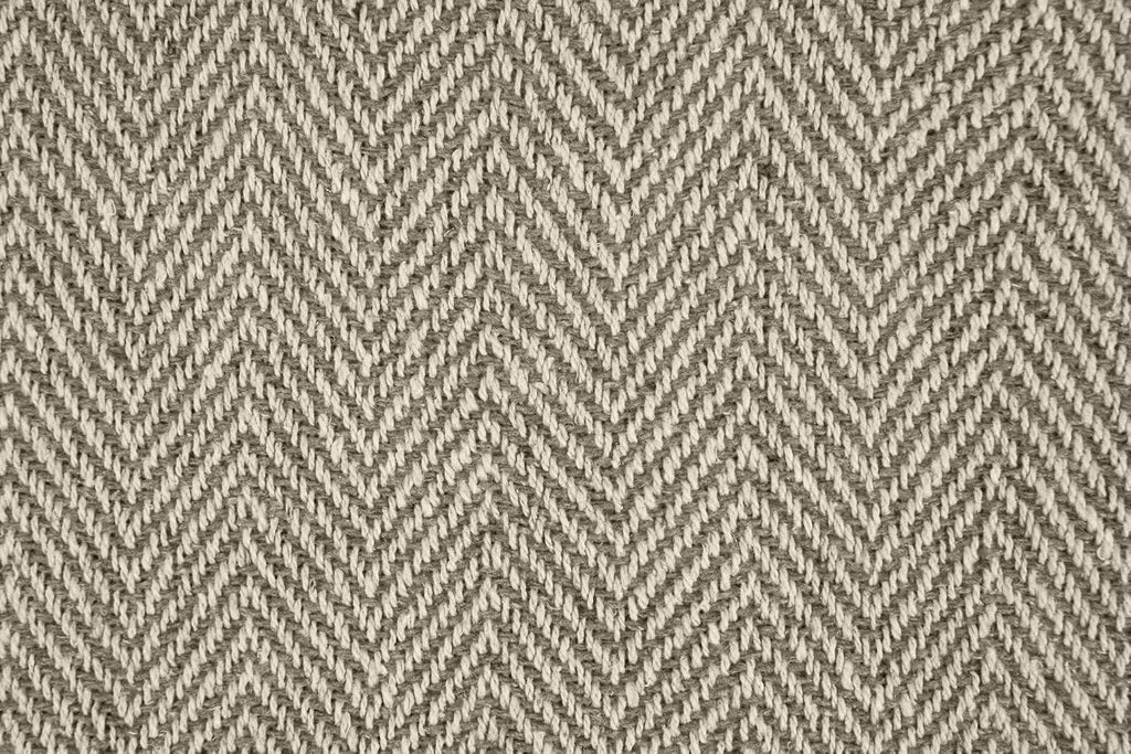 Emma Barclay Herringbone - Recycled Cotton Patterned Chair Sofa Setee Bed Throw Over Blanket in Natural - 50x60 (127x152cm)