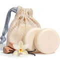 Vove Shampoo Bar Set (2 Bars + Storage Bag) - Sulphate Free Solid Shampoo for Hair Growth & Strength - Rice Protein, Ginseng & Squalane - Vanilla Cedar Scent - Plastic Free, pH Balanced, Colour Safe