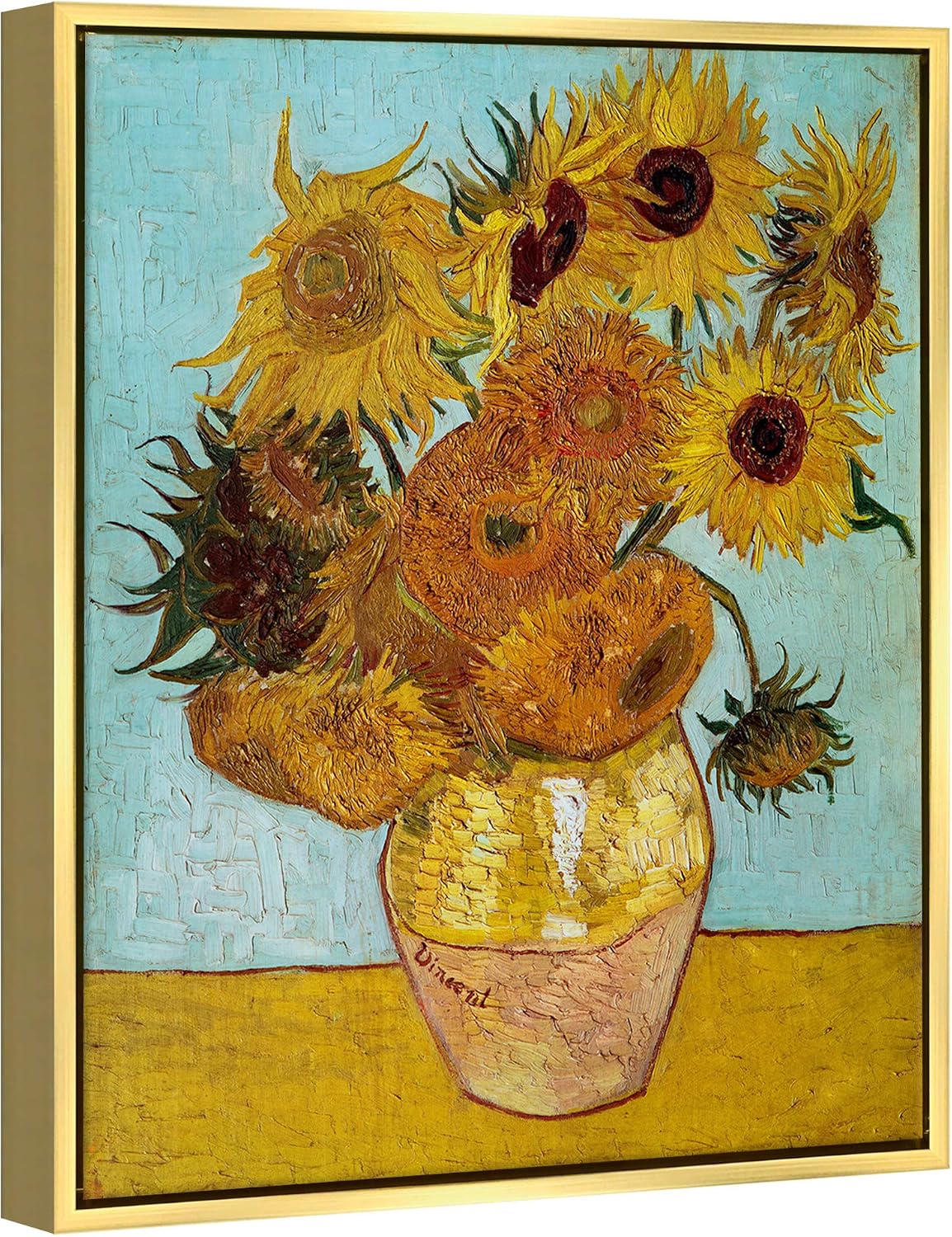 Wieco Art Sunflower by Vincent Van Gogh Oil Paintings Reproduction Modern Floral Giclee Canvas Prints Artwork Flowers Pictures on Canvas Wall Art for Home office Decorations