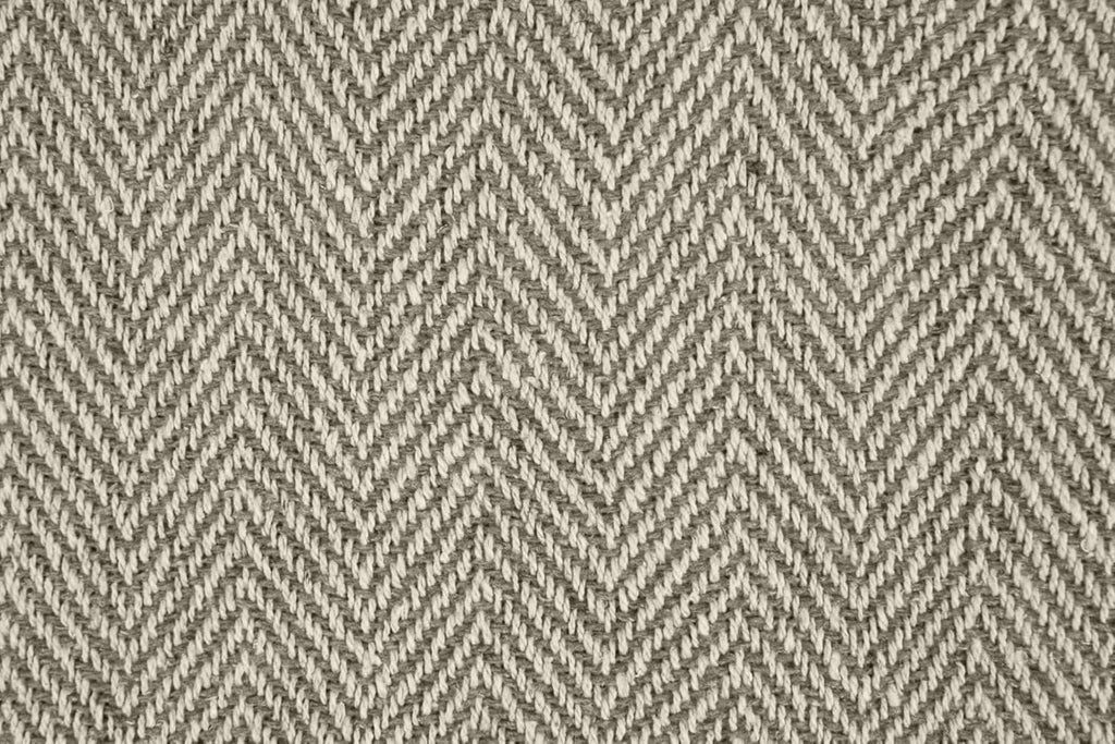 Emma Barclay Herringbone - Recycled Cotton Patterned Chair Sofa Setee Bed Throw Over Blanket in Natural - 50x60 (127x152cm)